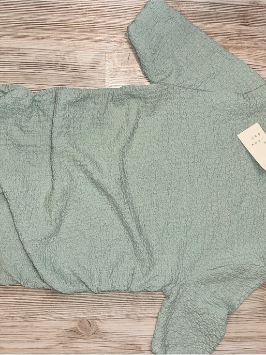 a new day Tops - a new day Sage Green Short Sleeve Textured Tee
